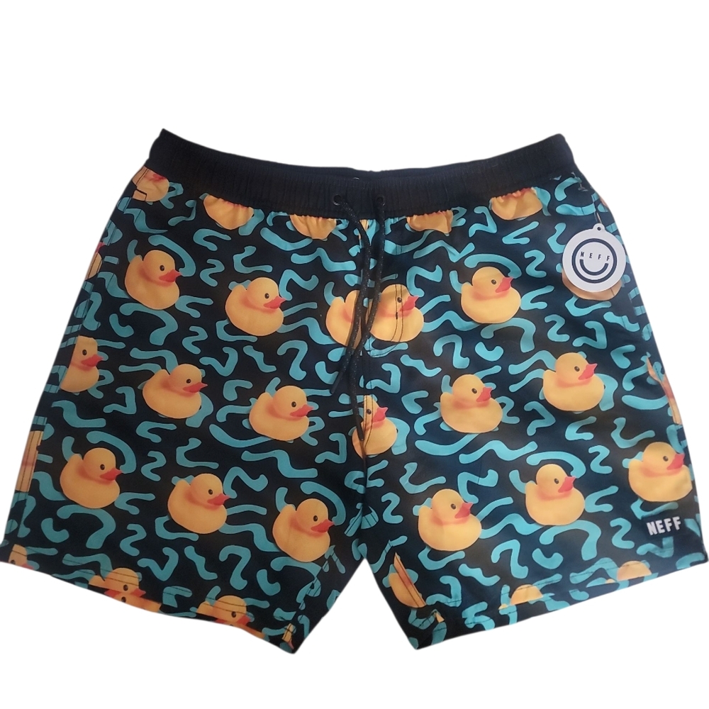 NEW! Men’s Neff Rubber Duck Print Board Shorts Size XL W/Tags